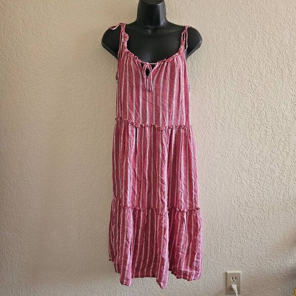 Angie Striped Midi Dress - Picture 1 of 7